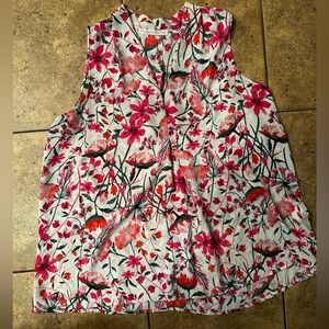 Violet & Claire Floral Print Sleeveless Top Women's size M